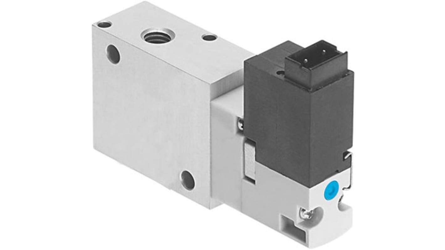 Festo 3/2 Open, Single Solenoid Pneumatic Solenoid Valve - Electrical M5 VOVG Series 24V dc