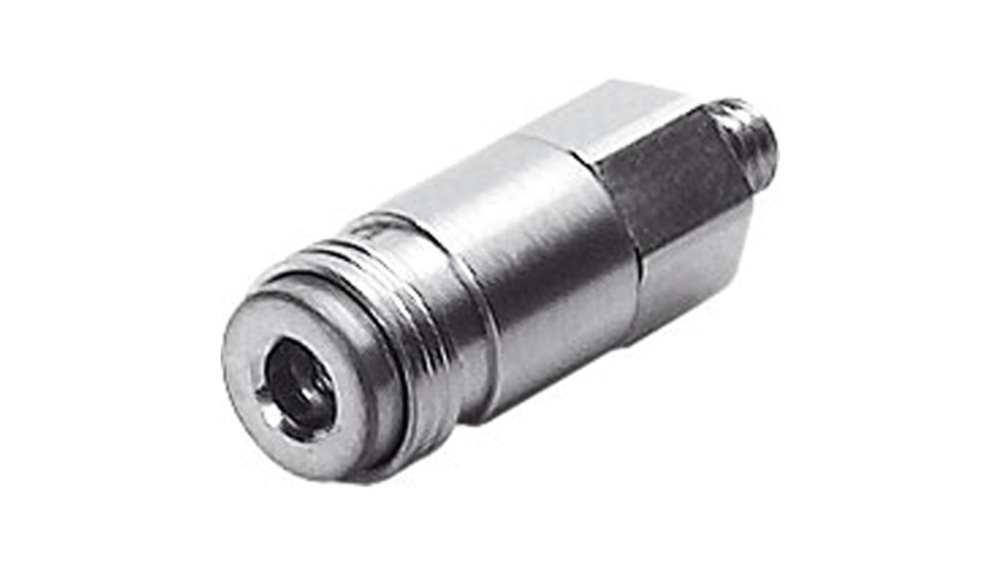 Pneumatische Schnellsteckkupplung Messing vernickelt, M3 Stecker, Male Thread