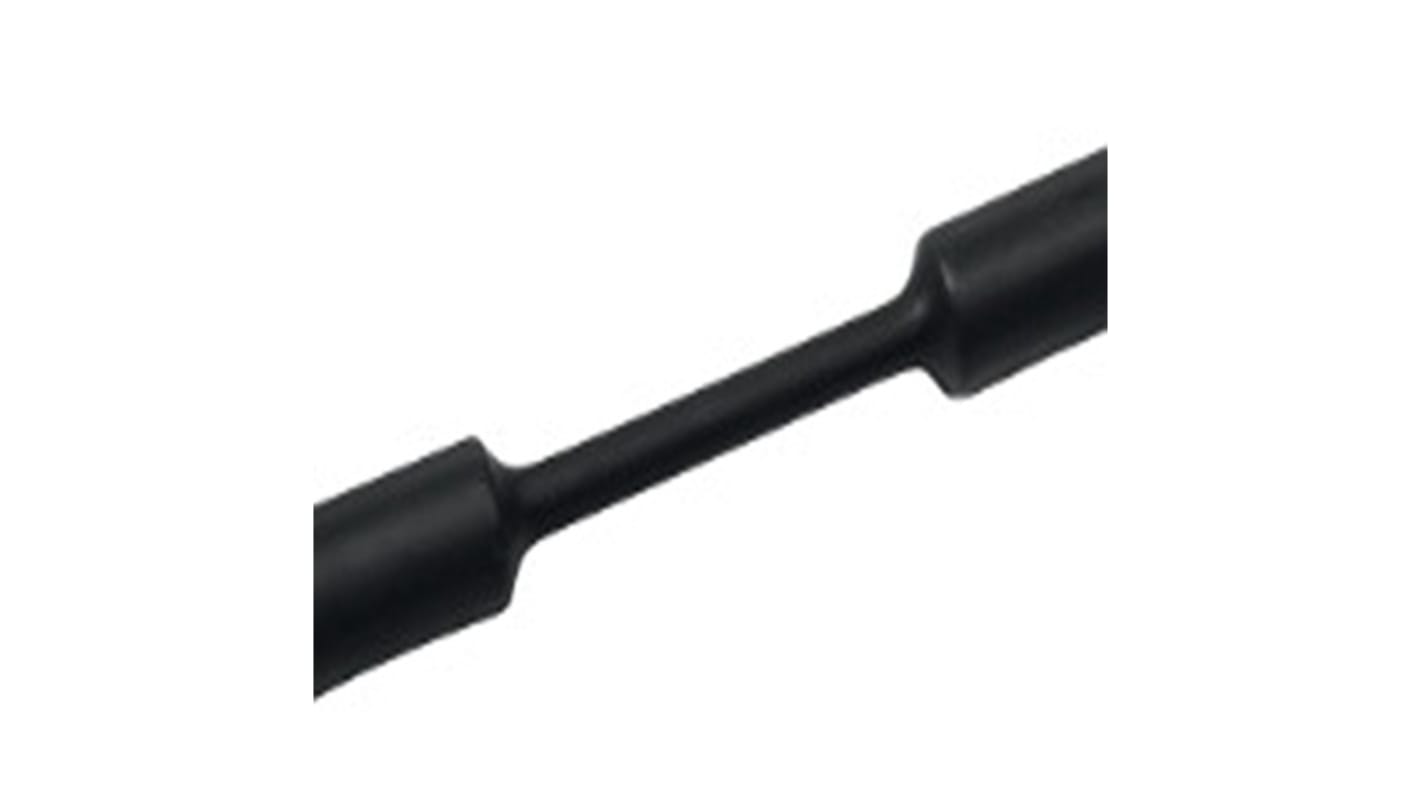 Tubo termorretráctil Negro, contracción 2:1, Ø 4.8mm, long. 30m