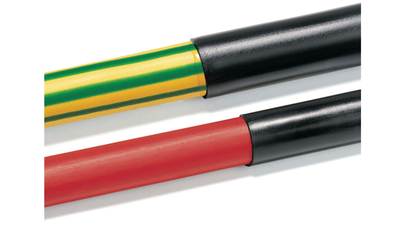 Adhesive Lined Heat Shrink Tubing, Black 9mm Sleeve Dia. x 1.2m Length 3:1 Ratio, 318 Series