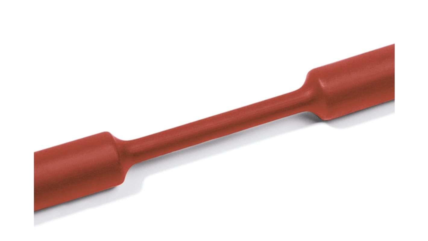 Tubo termorretráctil Rojo, contracción 3:1, Ø 18mm, long. 30m