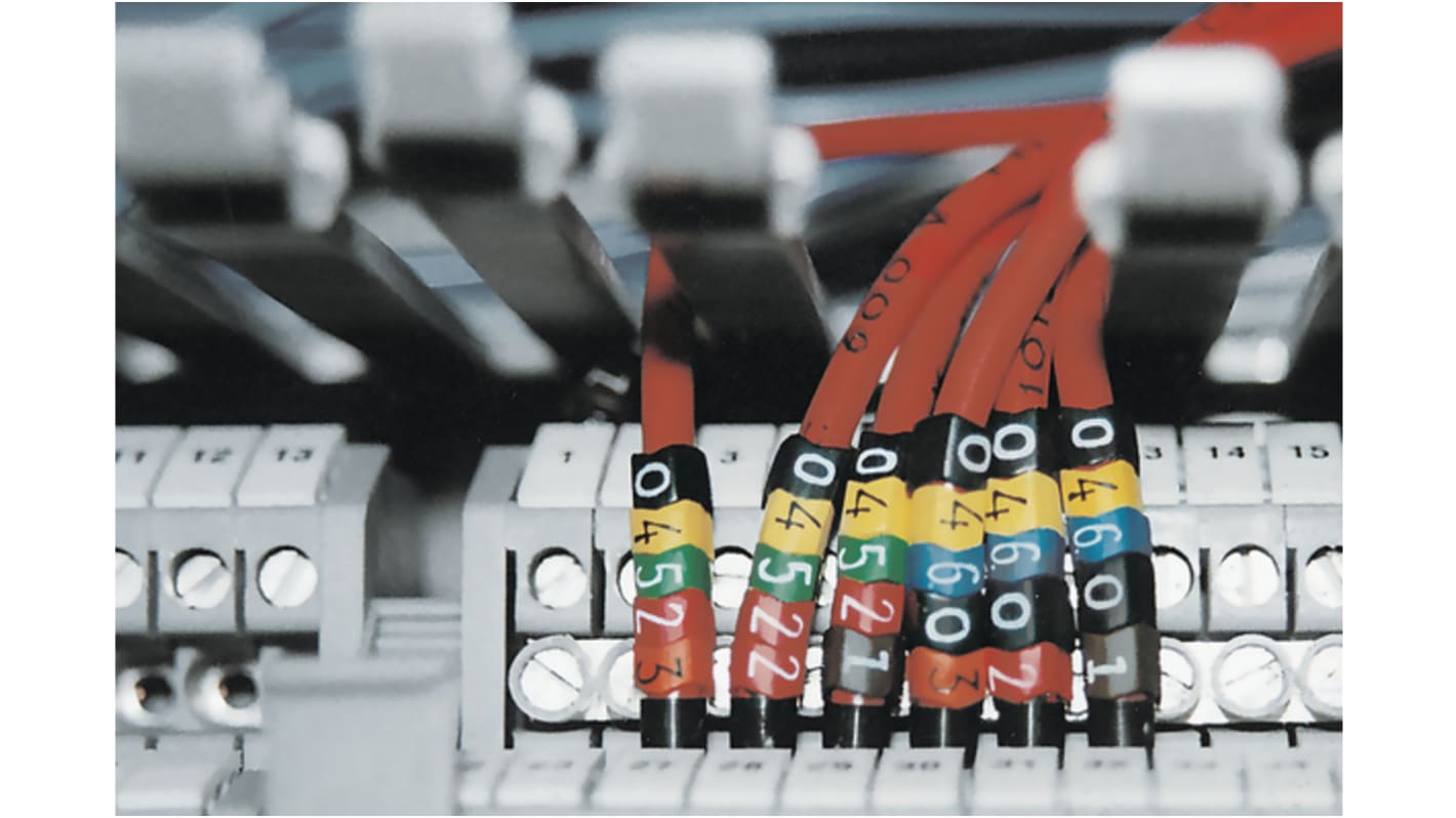 515 Slide On Cable Marker, Yellow, Pre-printed "E", 1 → 3mm Cable, for Cable And Wire