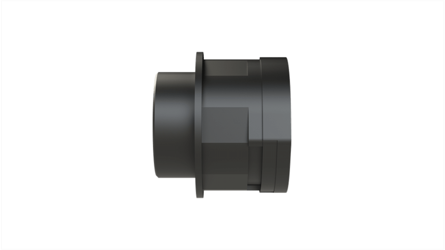 Straight Connector, Conduit Fitting, 48mm Nominal Size, M50, Polyamide 6, Black