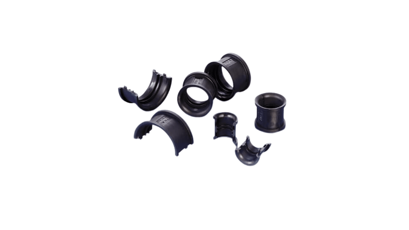 Half Shell Insert, Conduit Fitting, 29mm Nominal Size, Polyamide 6, Black