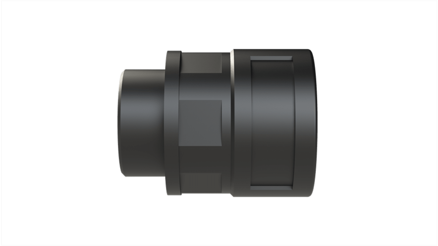 Flexible Fitting, Conduit Fitting, 29mm Nominal Size, M32, Polyamide 6, Black