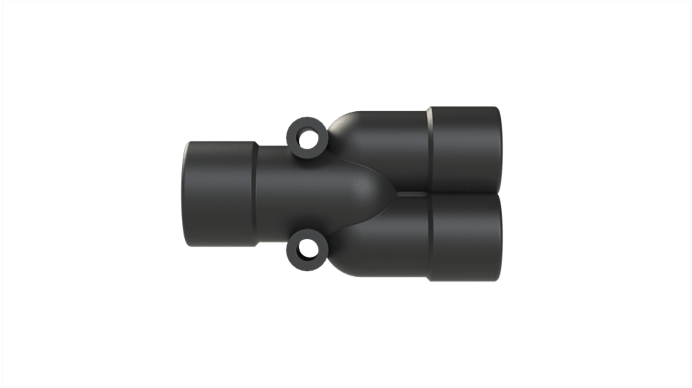 Y Piece, Conduit Fitting, 12mm Nominal Size, Polyamide 6, Black