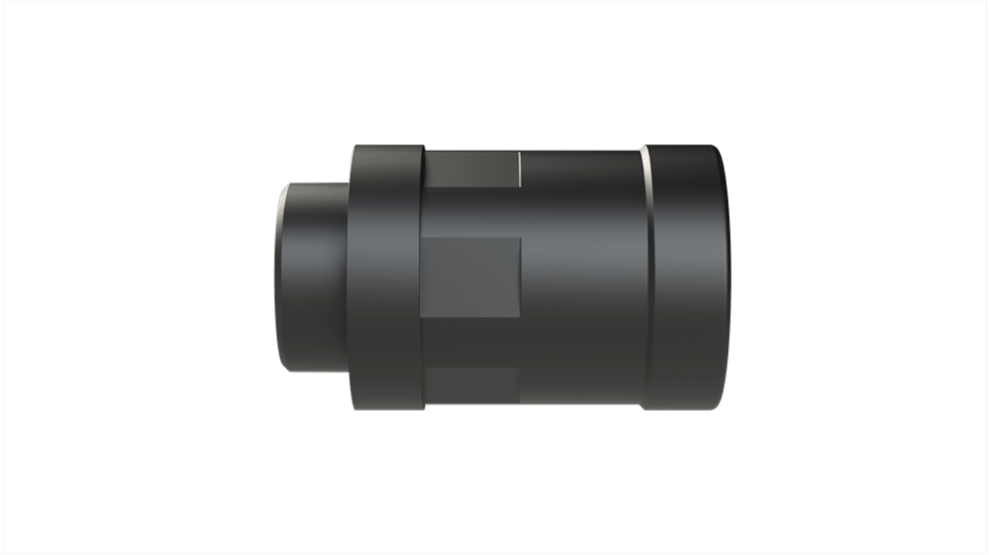 Straight, Conduit Fitting, 17mm Nominal Size, M25, Polyamide 6, Black