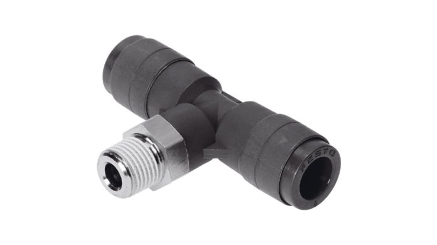 QS-V0 Series Push-in Fitting, R 1/2 Male, Threaded Connection Style, 160531