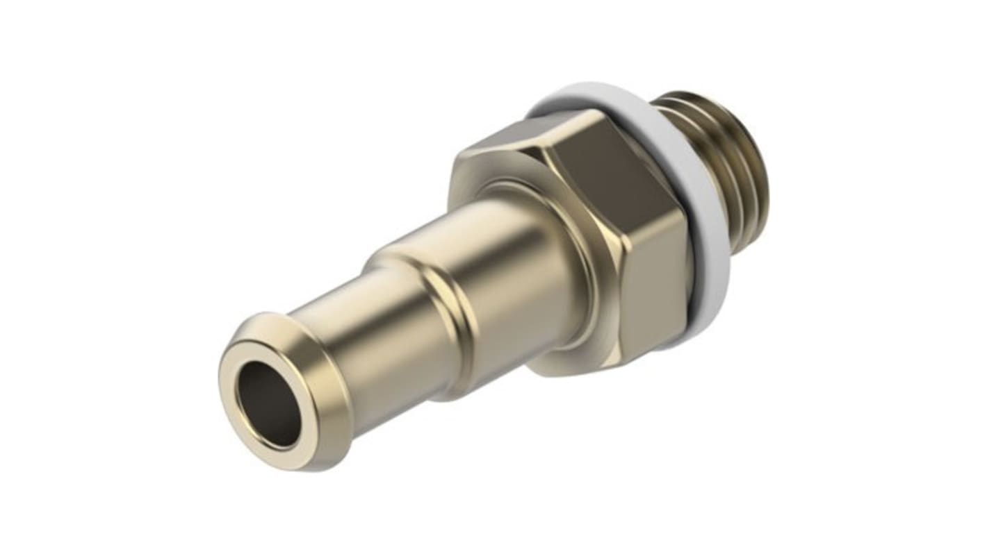 N-M5-PK-3 Series Barb Fitting, M5 Male, Threaded Connection Style, 4446