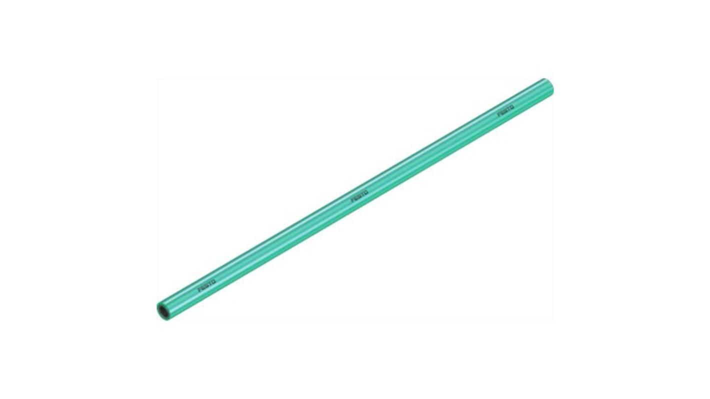 Green Round Plastic Tube x 12mm OD x 7.5mm ID