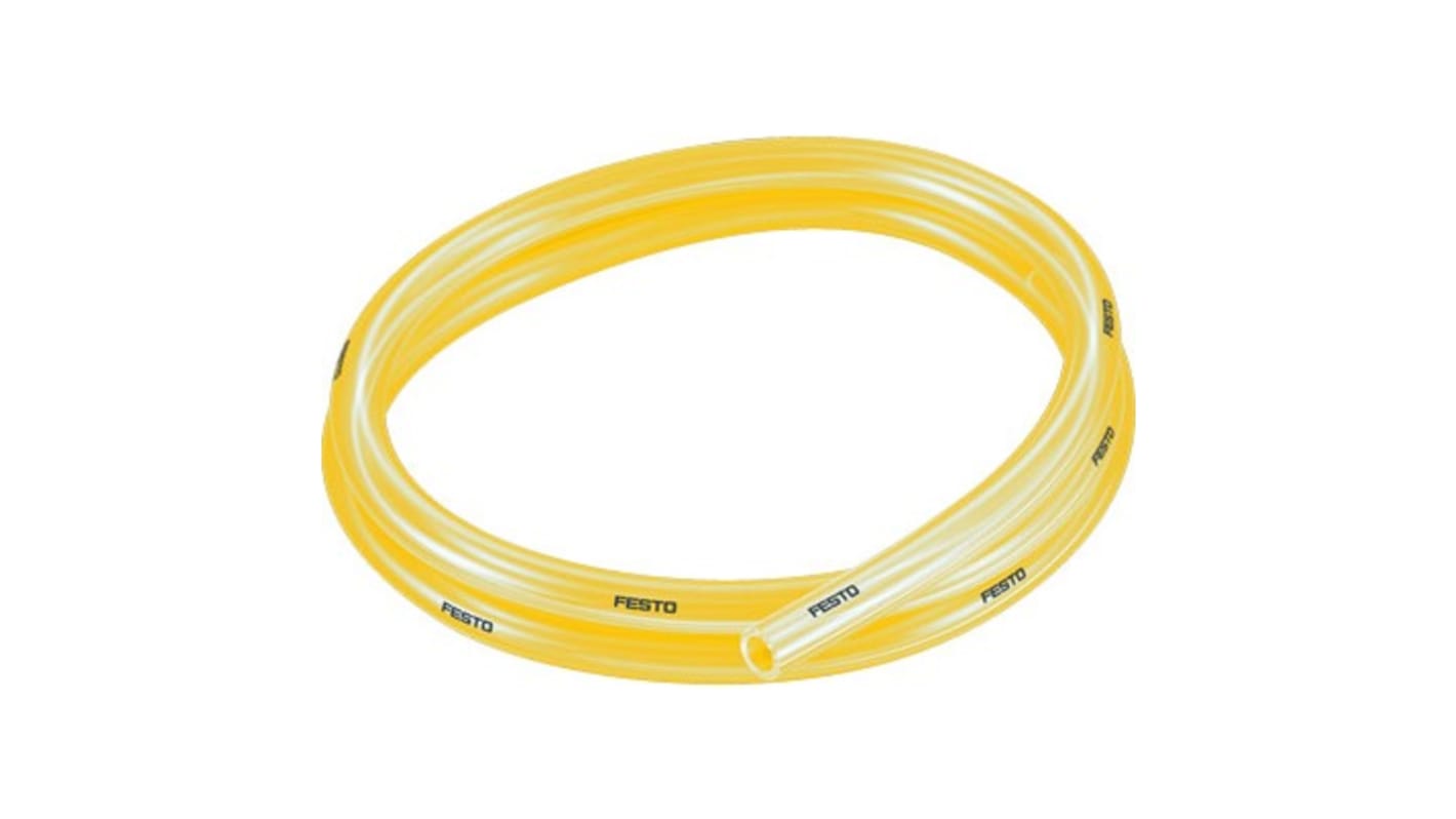 Tubo in plastica Giallo Circolare x 8mm ID x 12mm OD