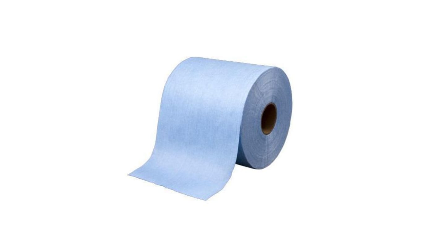 Distrelec Multifunctional Wiping Cloths Blue Polyester Cloths for Cleaning, Dry Use, Roll of 500, 230 x 340mm, Single