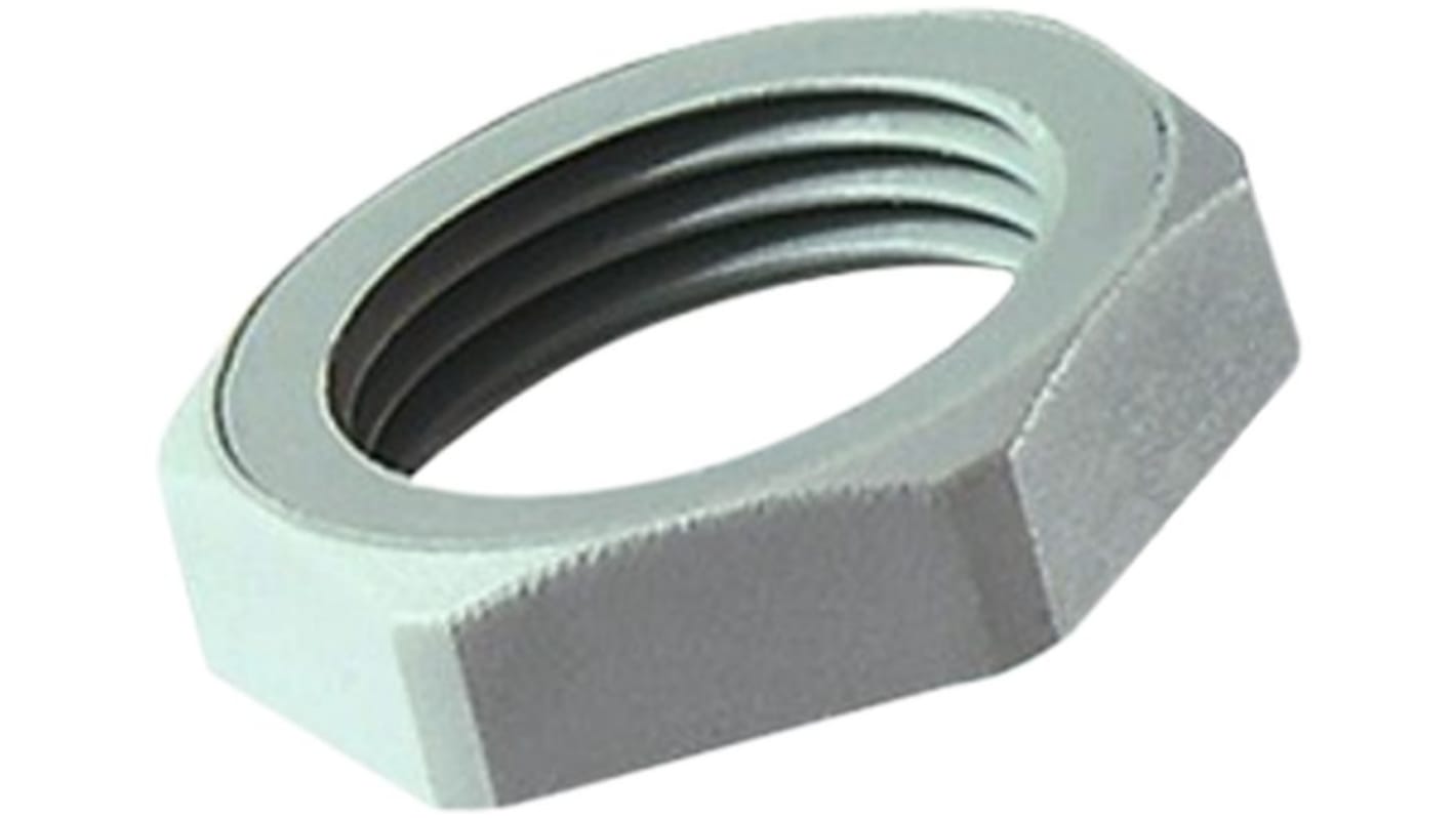 Jacobs Grey Polyamide Cable Gland Locknut, M16 Thread