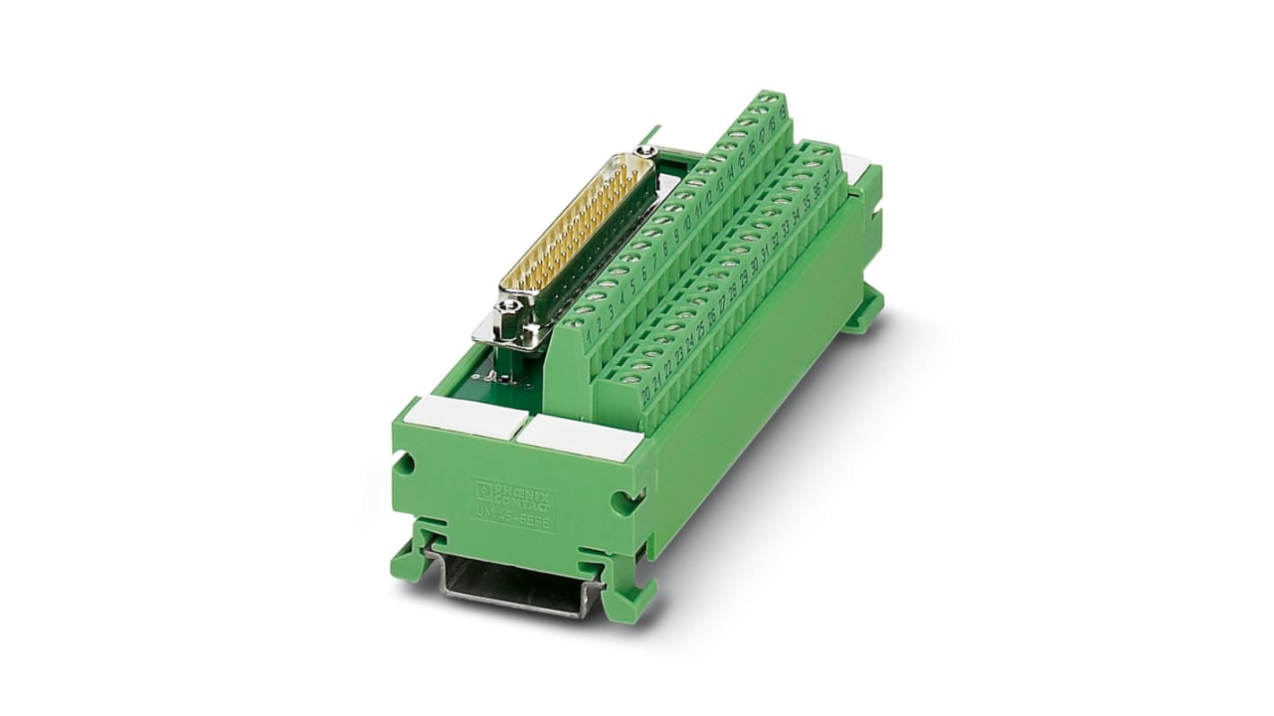 Phoenix Contact UM 45-D Series 9-Contact Female Interface Module, D-sub Connector, DIN Rail Mount, 2.5A