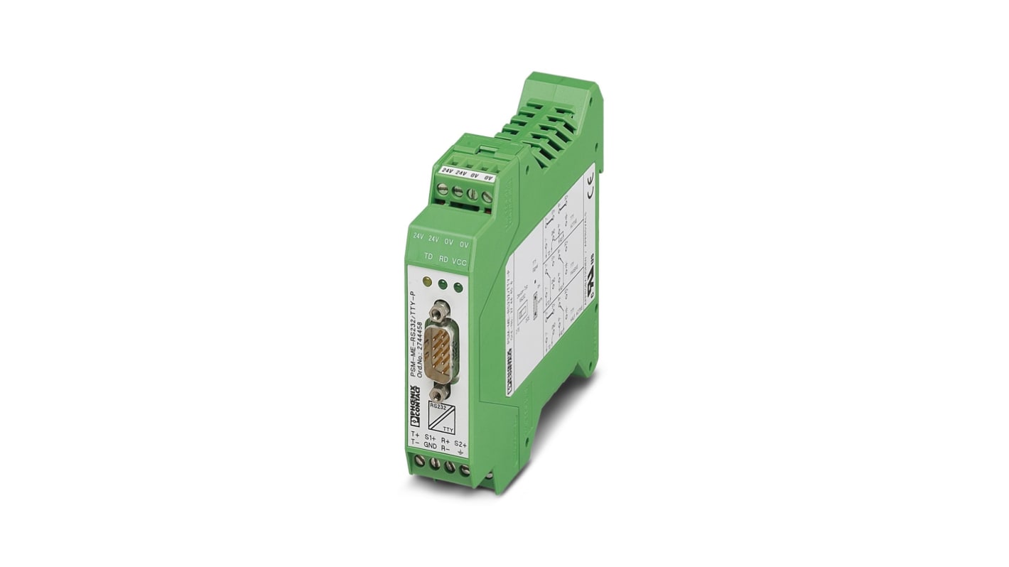 Acondicionador de señal Phoenix Contact ACT20X, alim. 24V ac/dc, out. 0 → 500 Ω, para carril DIN