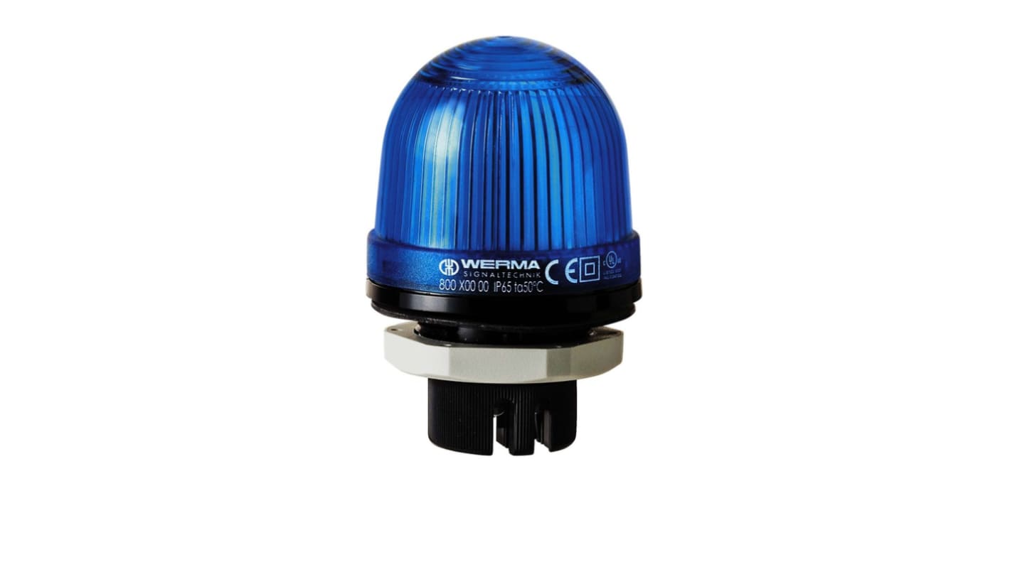 Segnalatore Fisso Werma, A incandescenza, Blu, 12 → 240 V c.a./c.c.