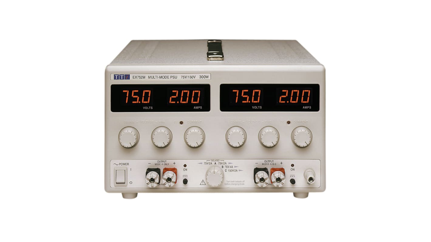 Aim-TTi EX-R Series Digital Bench Power Supply, 0 → 75V, 0 → 2A, 2-Output, 300W