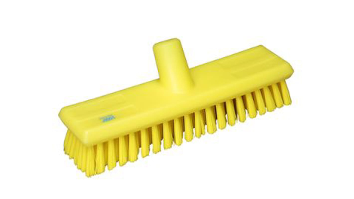 Vikan Hard Bristle Yellow Scrubbing Brush, 24mm bristle length, PET bristle material