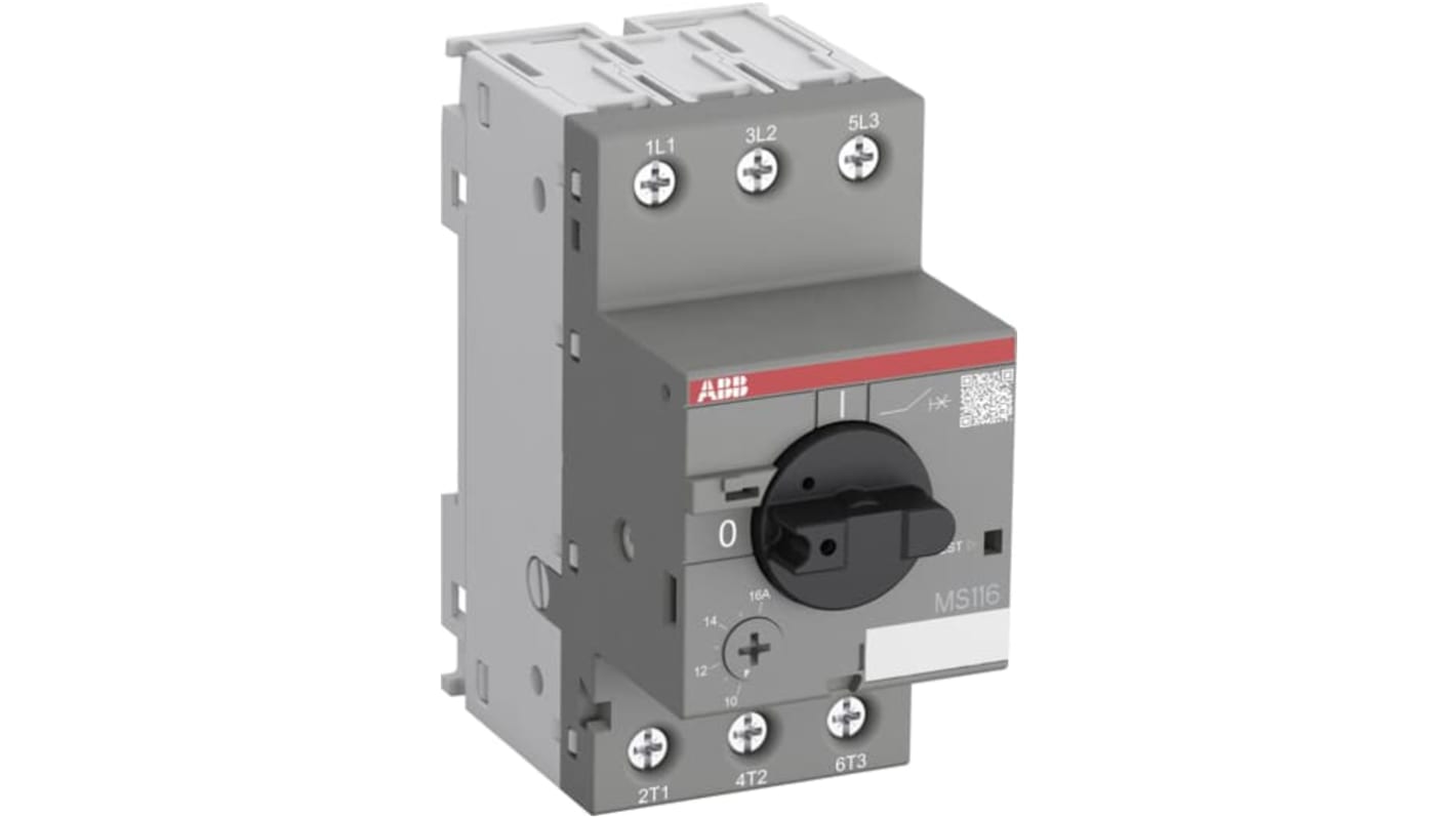 ABB MS116 Motorschutzschalter, 2,5 A 690 V ac 90mm x 45mm