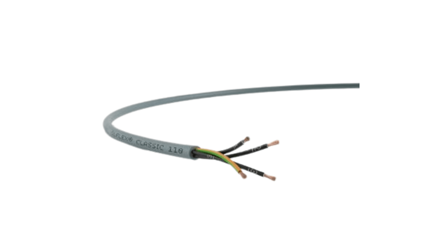 Lapp ÖLFLEX CLASSIC 110 YY Control Cable, 18 Cores, 1.5 mm², YY, Unscreened, 50m, Grey PVC Sheath, 16 AWG