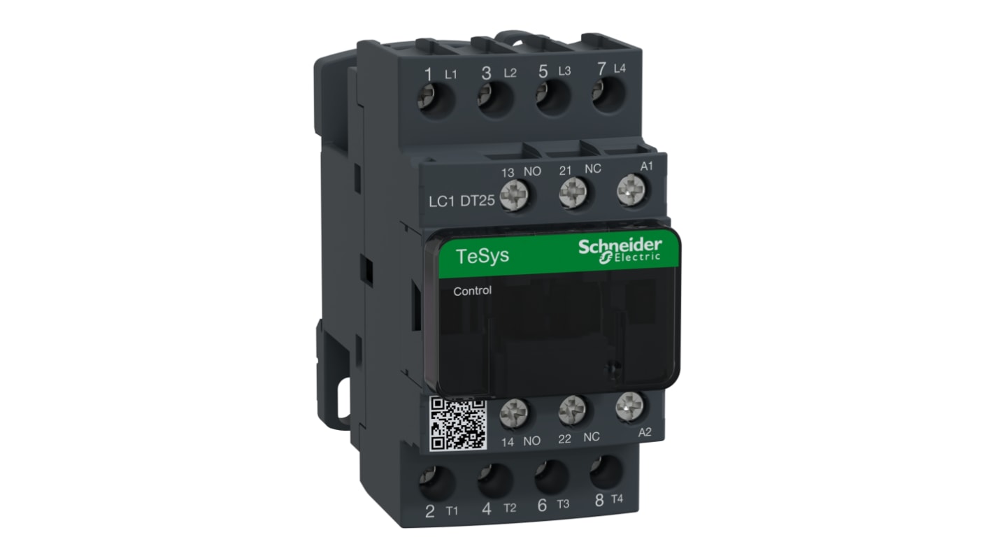 Schneider Electric TeSys D LC1D Contactor, 110 V ac Coil, 4-Pole, 25 A, 4NO, 690 V ac