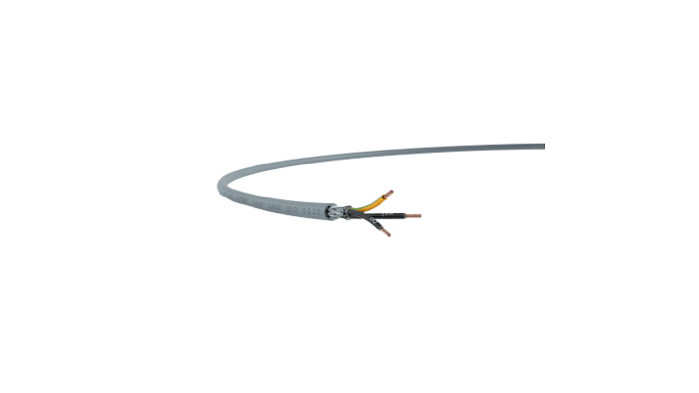 Lapp Control Cable, 3-leder, 0,75 mm², Skærmet, Grå, UD: 6.5mm 100m, ÖLFLEX CLASSIC 115 CY, EN 50525-2-51