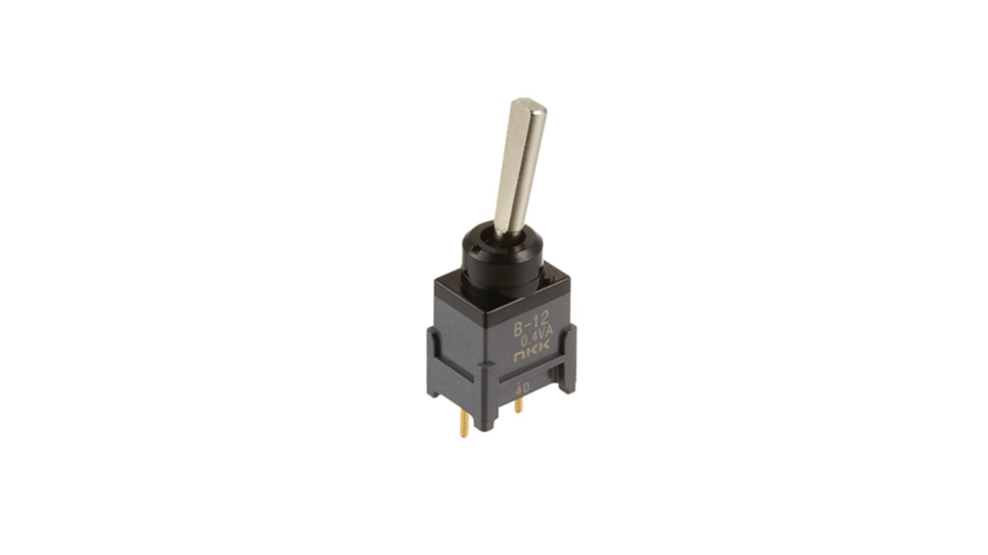 NKK Switches Toggle Switch, PCB Mount, On-(On), SPDT, Through Hole Terminal