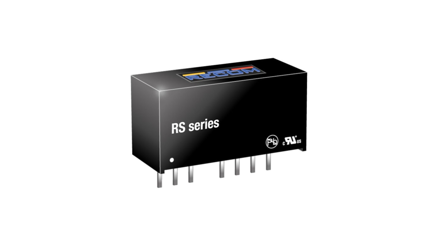 Recom RS DC/DC-Wandler 2W 12 V dc IN, ±5V dc OUT / ±200mA Durchsteckmontage 500V ac isoliert