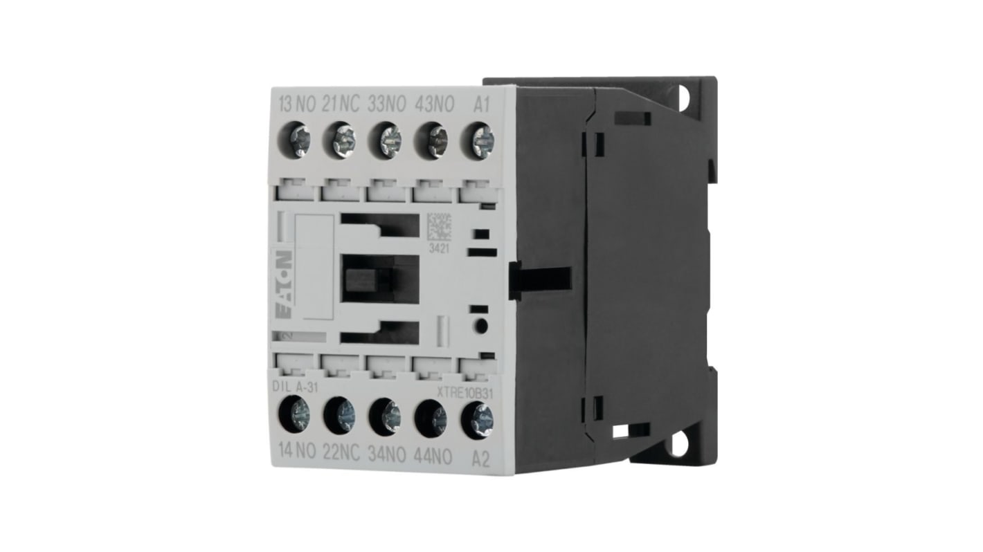 Relé de contactor Eaton xStart de 4 polos, 3NO + 1NC, 4 A, bobina 230 V ac