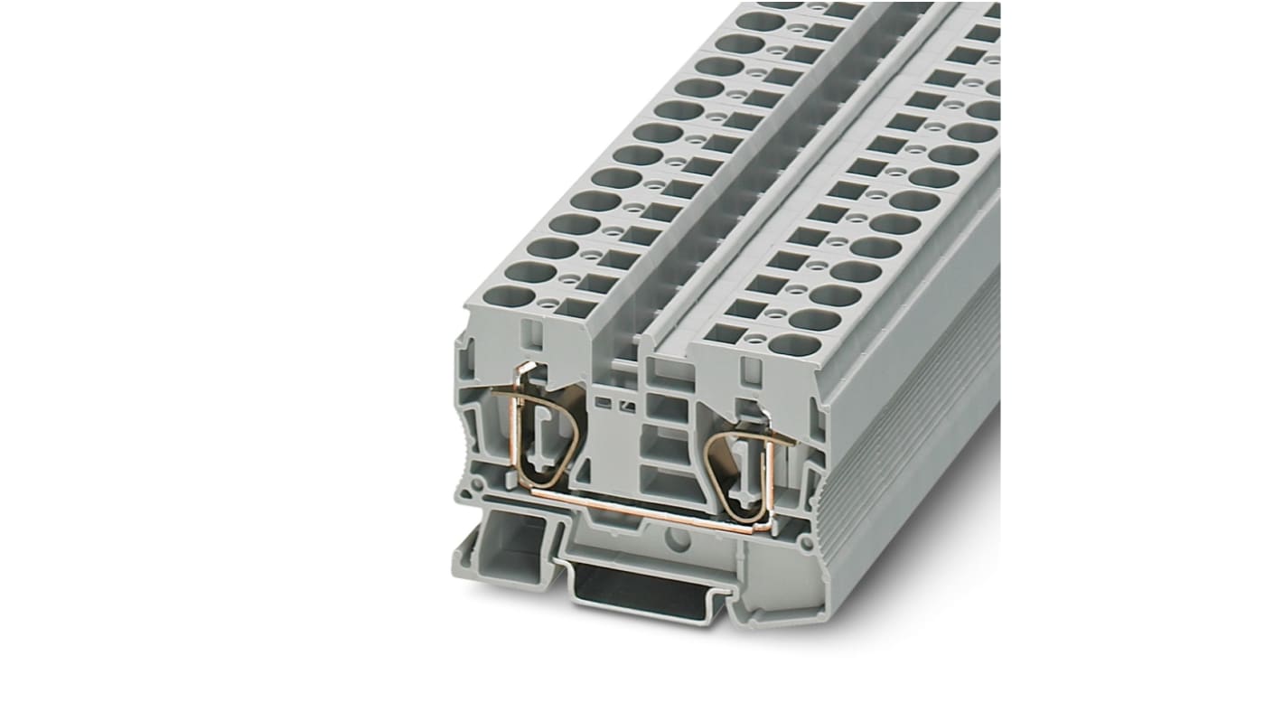 Phoenix Contact ST 10 Series Grey Feed Through Terminal Block, 1.5 → 16mm², Spring Clamp Termination
