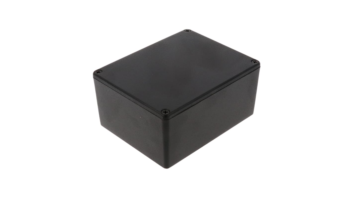 Hammond 1590 Series Black Die Cast Aluminium Enclosure, IP54, Black Lid, 119 x 94 x 56mm