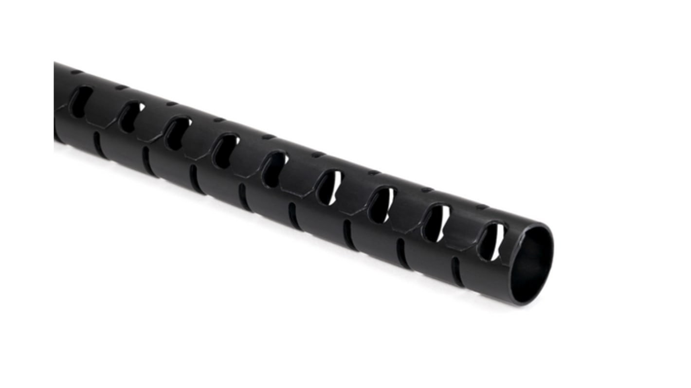 HellermannTyton Helawrap Spiral-Kabelschutzschlauch PP Schwarz, für Kabel-Ø 7mm bis 9mm, Länge 25m
