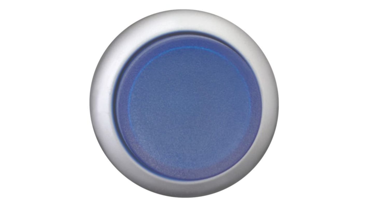Cabezal de pulsador Eaton serie RMQ Titan M22, Ø 22mm, de color Azul, Redondo, Momentáneo, IP69K