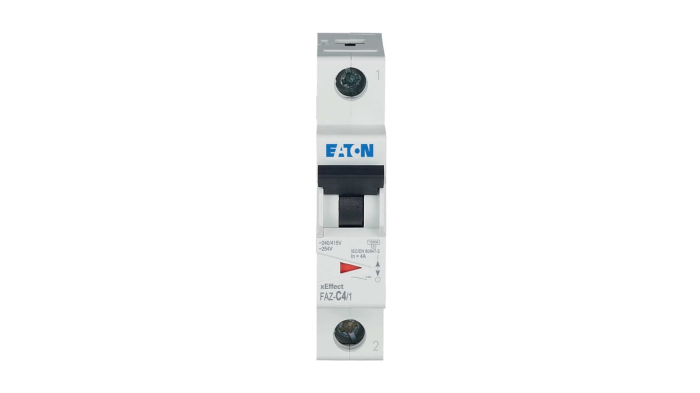 Eaton MCB Leitungsschutzschalter Typ C, 1-polig 4A 230V, Abschaltvermögen 10 kA xEffect DIN-Schienen-Montage