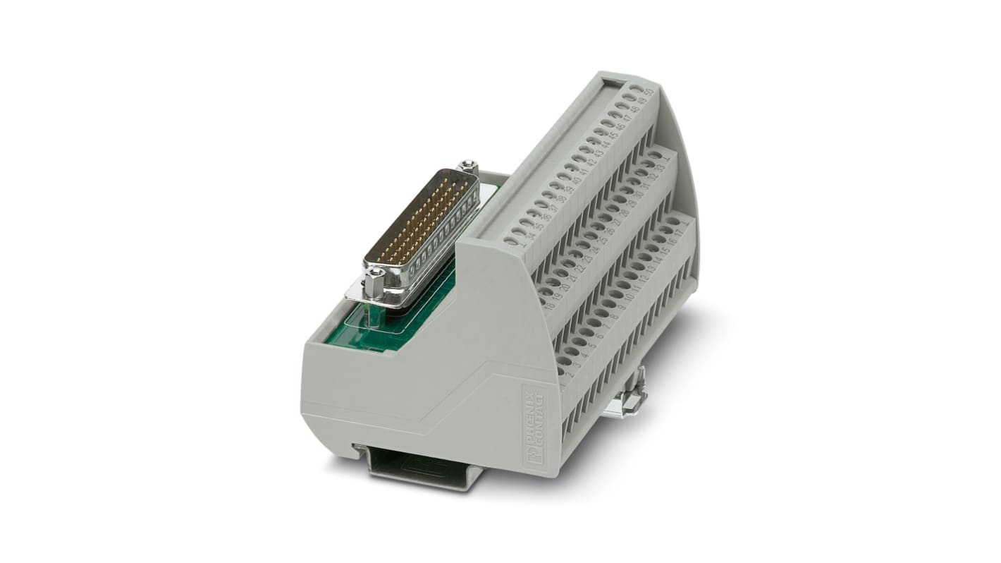 Phoenix Contact VIP-3 Series 50-Contact Male Interface Module, D-sub Connector, DIN Rail, 2A