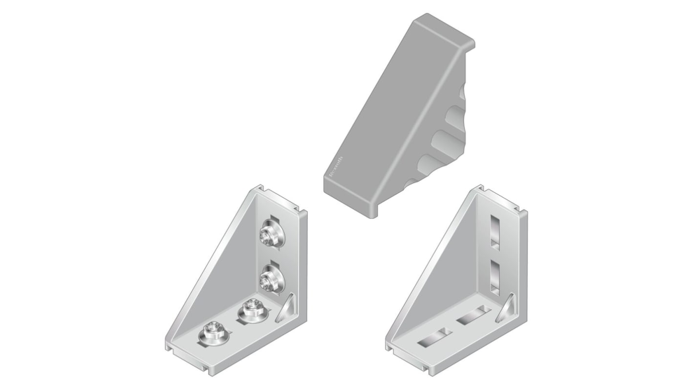 Bosch Rexroth Black Polypropylene Angle Bracket Cap, 50 x 100 mm Strut Profile, 10mm Groove