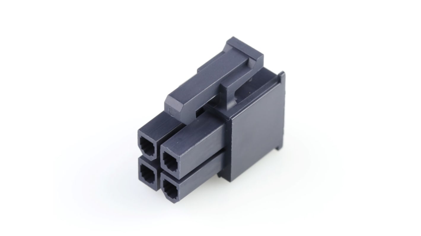 Molex Mini-Fit Jr Steckverbindergehäuse Buchse 4.2mm, 4-polig / 2-reihig Gerade, Kabelmontage für Mini-Fit Jr. Buchse