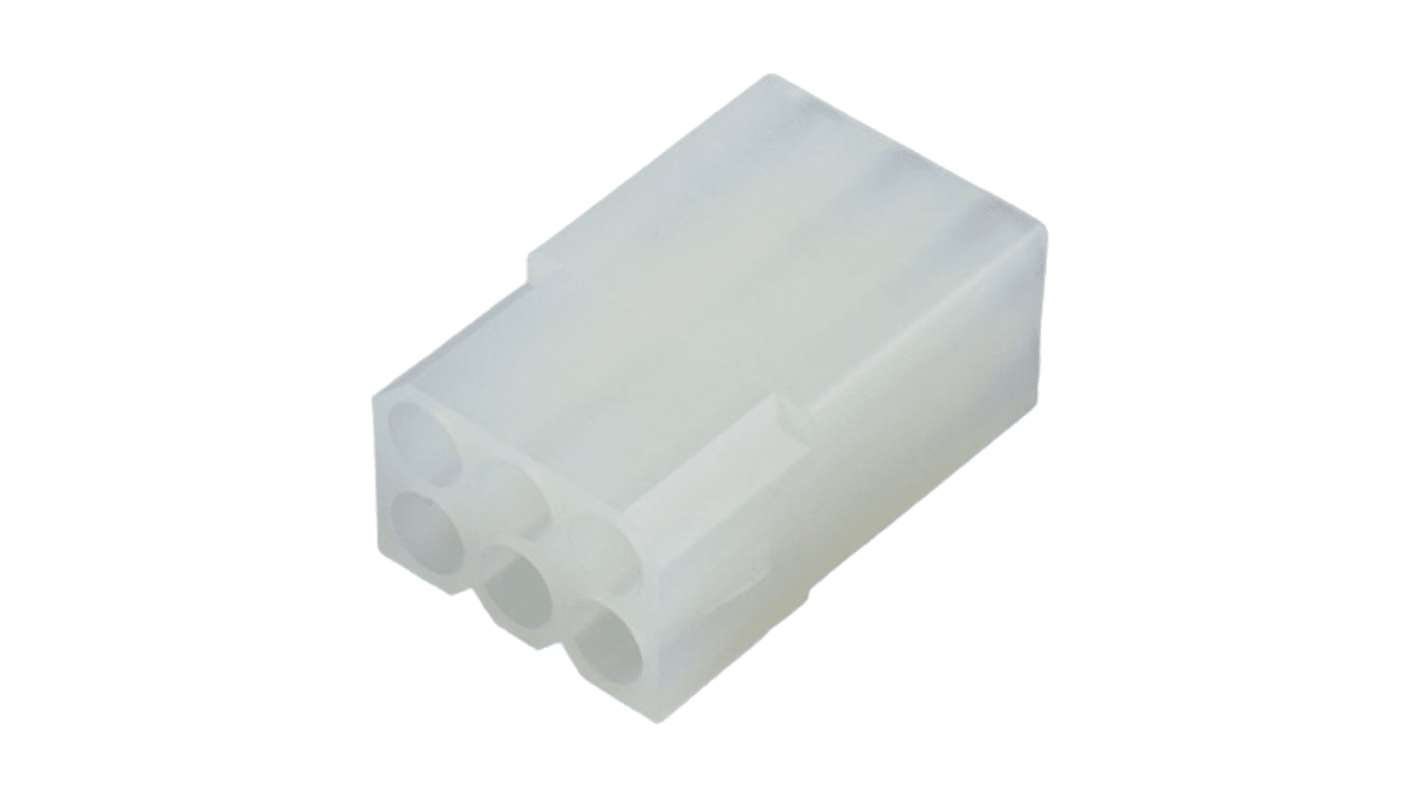 Molex, STANDARD .093" Female Connector Housing, 5.03mm Pitch, 6 Way, 2 Row