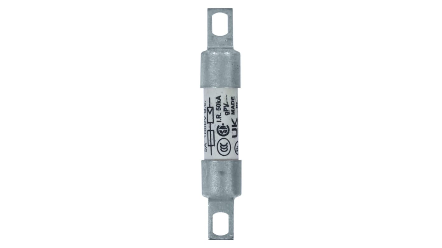 Eaton 5A Bolt Fixing Photovoltaic Fuse, 10 x 38mm, 1000V dc, 49.7mm