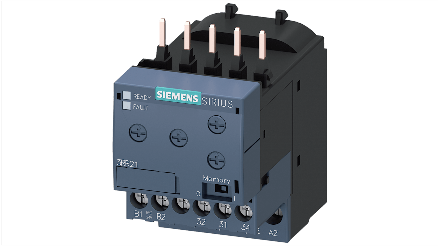 Siemens 3RR2 3RR Überwachungsrelais 0,0025 kW, 1-polig 1 Schließer, 1 Öffner, 24 V dc / 1 A, 79mm x 45mm