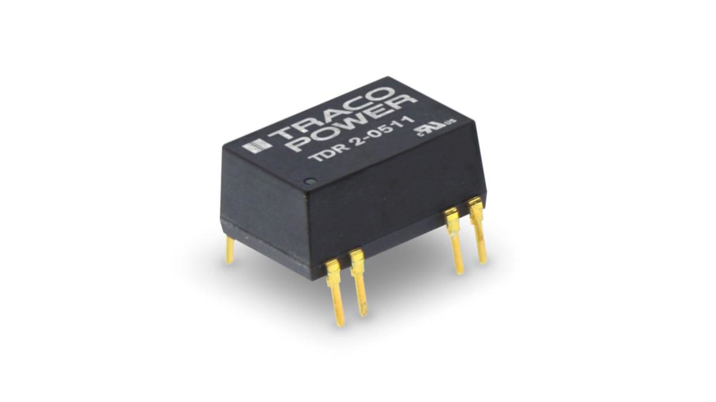 TRACOPOWER TDR 2 DC/DC-Wandler 2W 5 V dc IN, 5V dc OUT / 400mA Durchsteckmontage 1.5kV dc isoliert