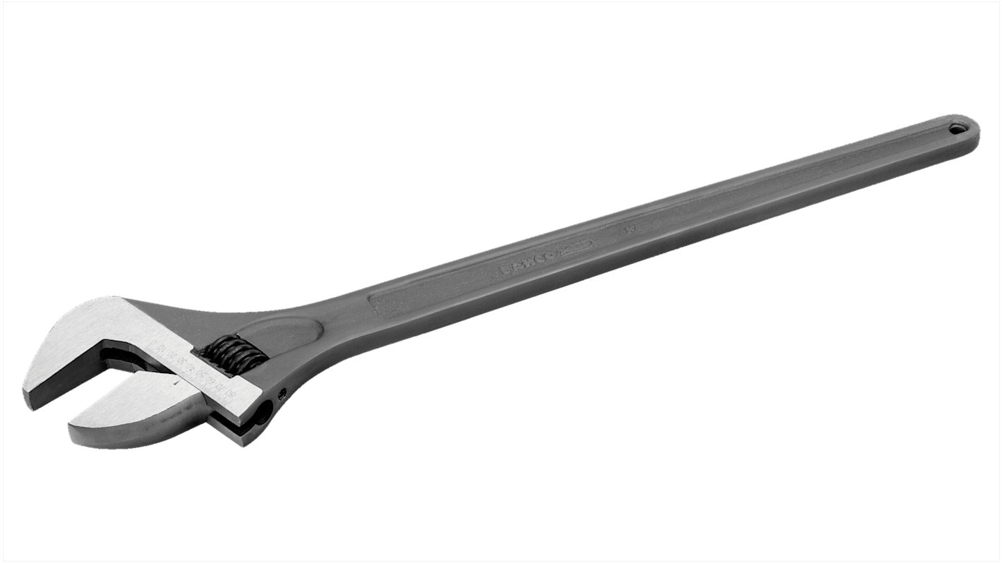 Bahco Schraubenschlüssel Rollgabelschlüssel, Kunststoff Griff, Backenweite 85mm, / Länge 770 mm