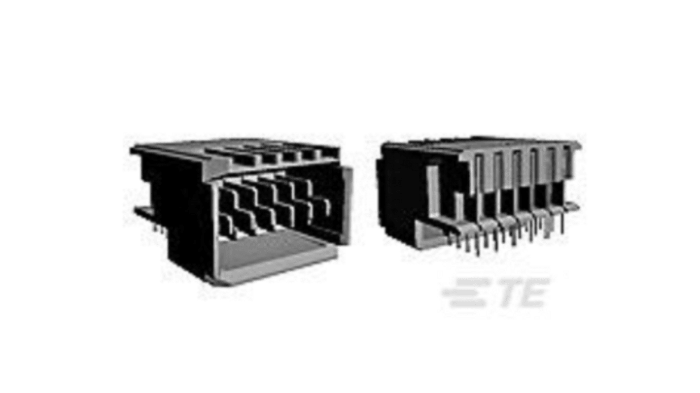 TE Connectivity バックプレーンコネクタ, 4 極, 1 列 ライトアングル 120954-1