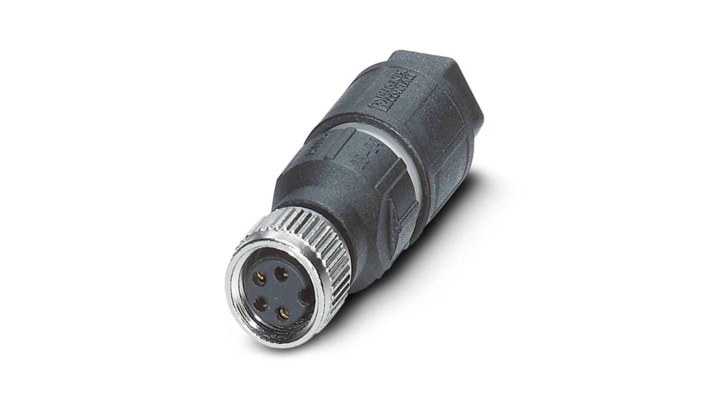 Conector circular Phoenix Contact hembra serie SACC de 4 vías hembra, IP65, IP67