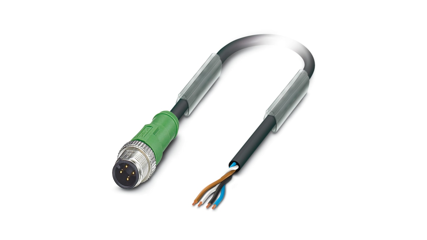 Phoenix Contact Male 4 way M12 to Sensor Actuator Cable, 5m