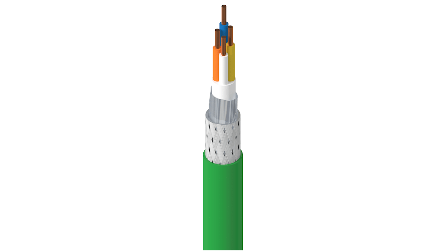 Cavo Ethernet Cat5e (SF/UTP) Belden, guaina in FRNC col. Verde, L. 305m, Senza terminazione