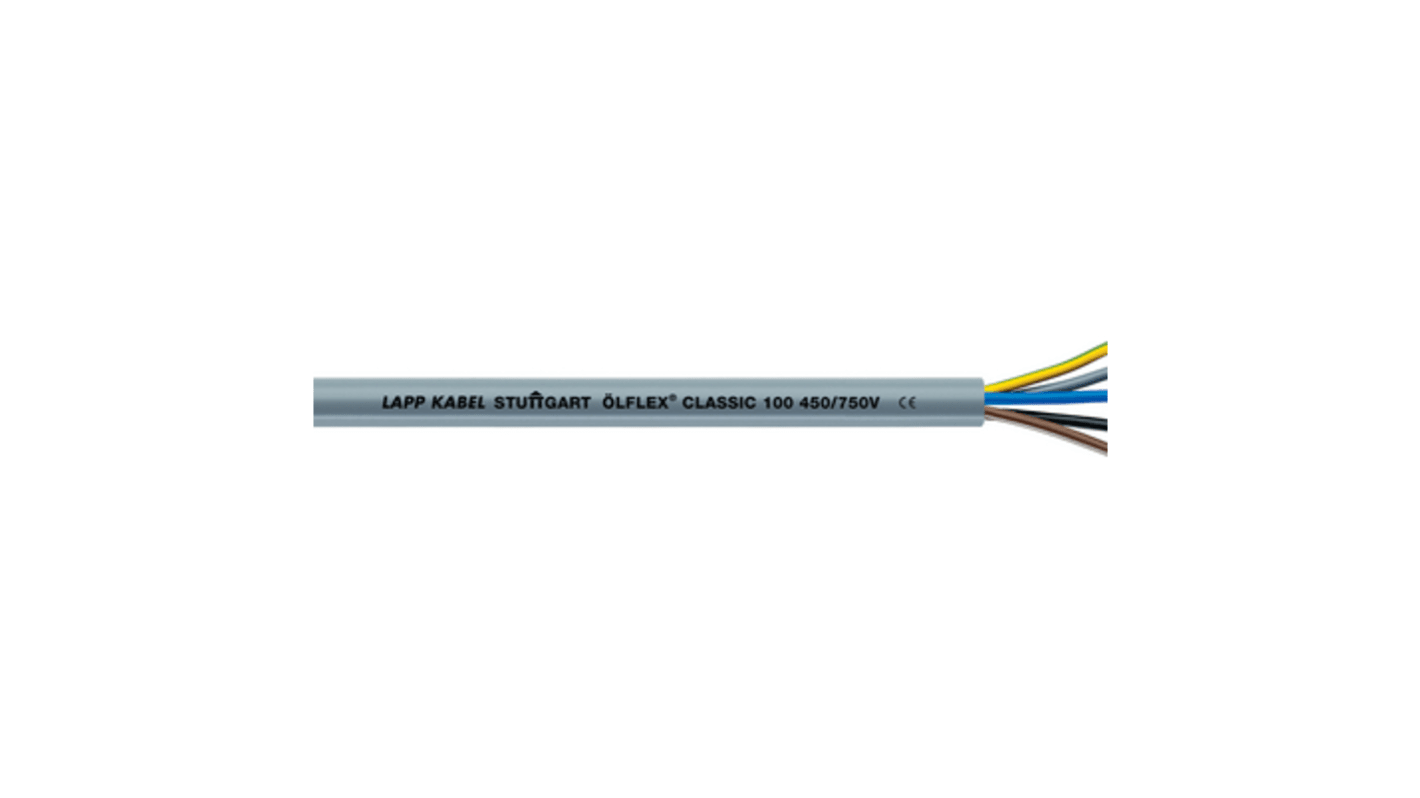 Lapp ÖLFLEX CLASSIC 100 Control Cable, 5 Cores, 2.5 mm², YY, Unscreened, 50m, Grey PVC Sheath, 13 AWG