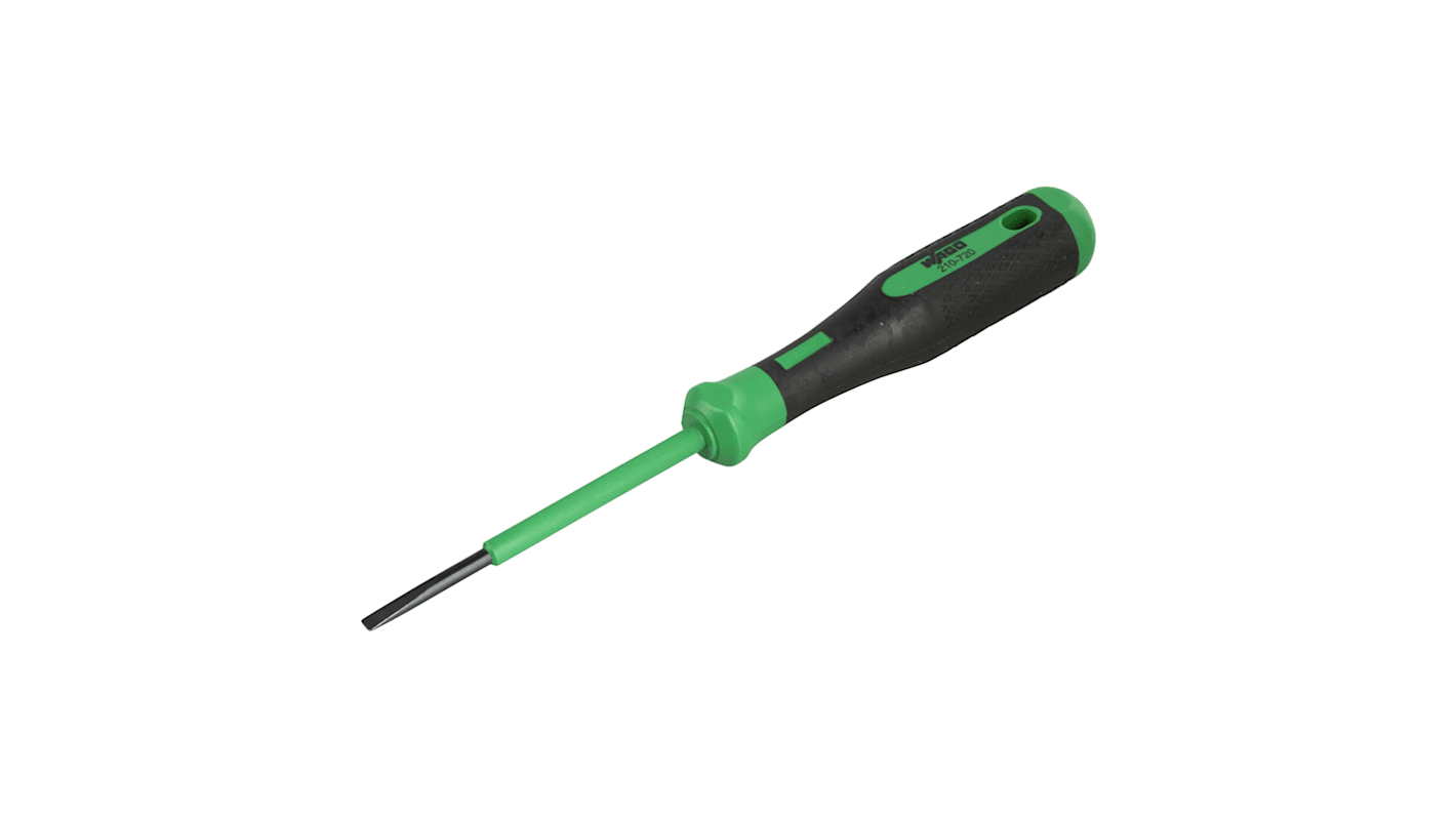 Wago Slotted  Screwdriver, 3.5 x 0.5 mm Tip, 3.5 mm Blade, 175 mm Overall