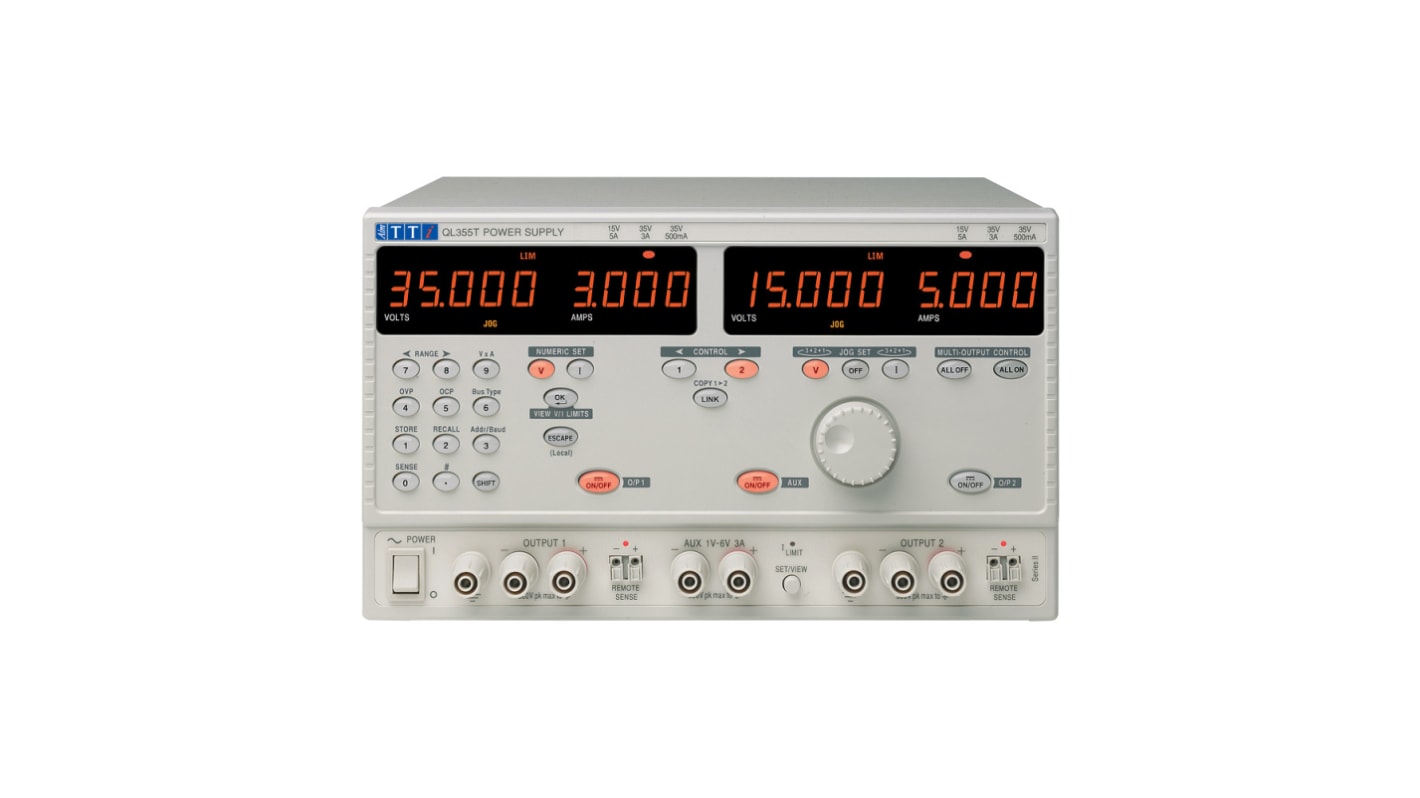 Aim-TTi QL Series II Series Digital Bench Power Supply, 0 → 35V, 3A, 3-Output, 228W