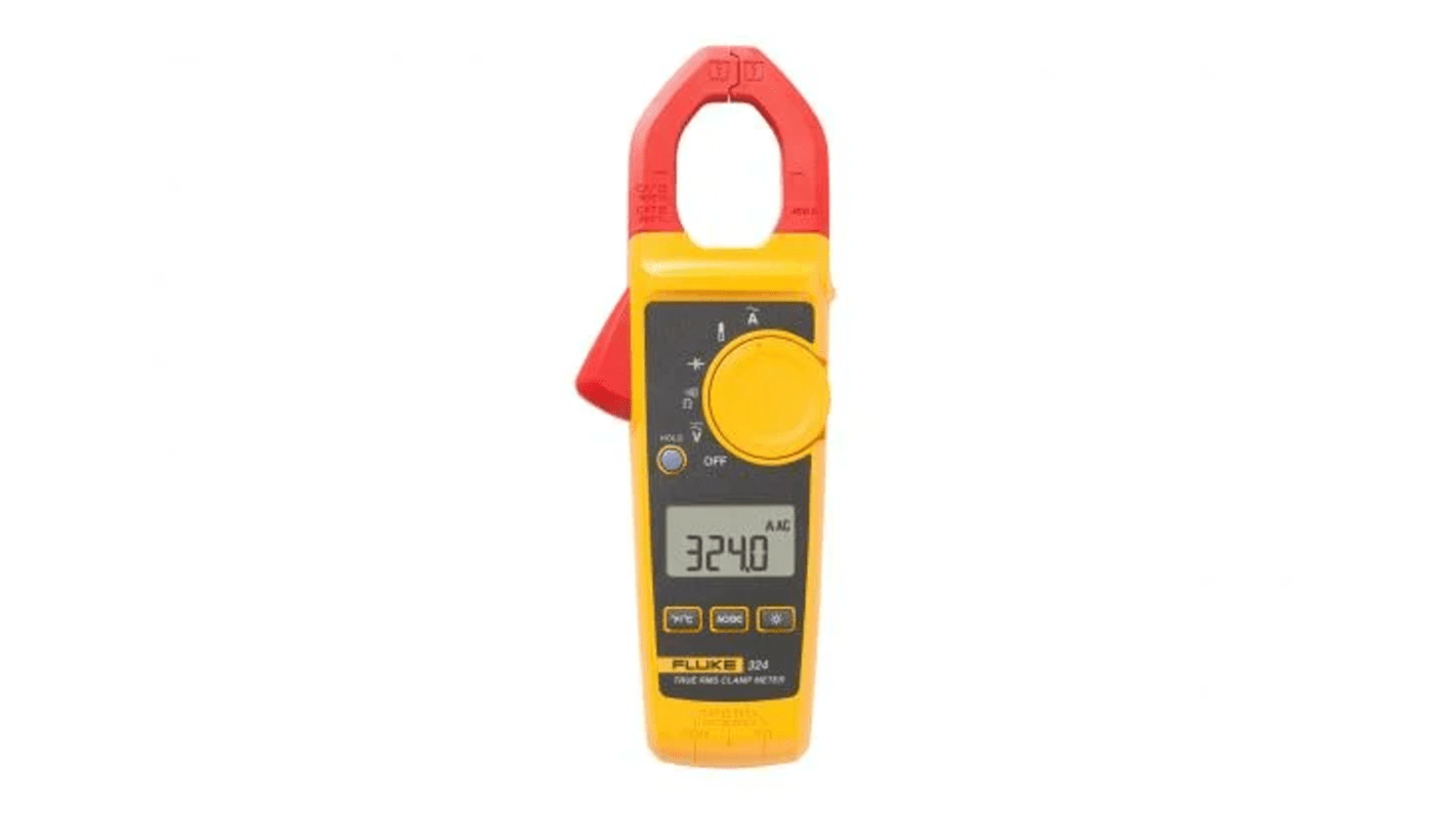 Fluke 324 Lakatfogó (AC/DC lakatfogós mérőműszer) 400A ac, 600V ac, 600V dc, +400°C, valódi RMS, CAT III 600V, AAA, 207